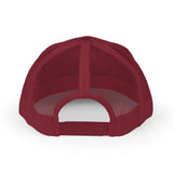 Moto-Obscura Pink/Yellow Embroidered Logo Snapback Trucker Cap - Yupoong 6606