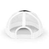 Moto-Obscura Pink/Yellow Embroidered Logo Snapback Trucker Cap - Yupoong 6606