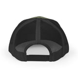 Moto-Obscura Pink/Yellow Embroidered Logo Snapback Trucker Cap - Yupoong 6606