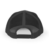 Moto-Obscura Pink/Yellow Embroidered Logo Snapback Trucker Cap - Yupoong 6606