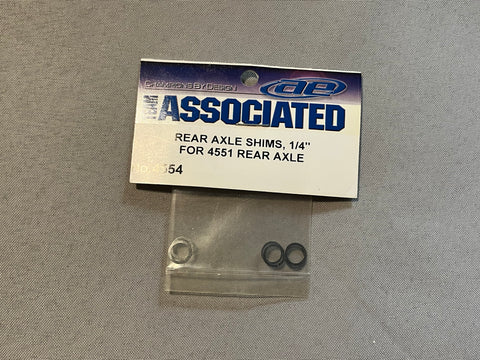 Team Associated 4554 Rear Axle Shims, ¼” for 4551 Rear Axle