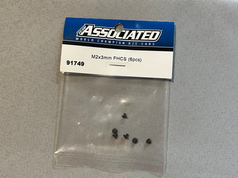 Team Associated 91749 M2x3mm Flat Head Screws